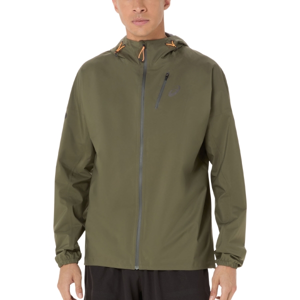 Men's Trail Running Jackets Asics Fujitrail Elite Jacket  Mantle Green 2011D265301