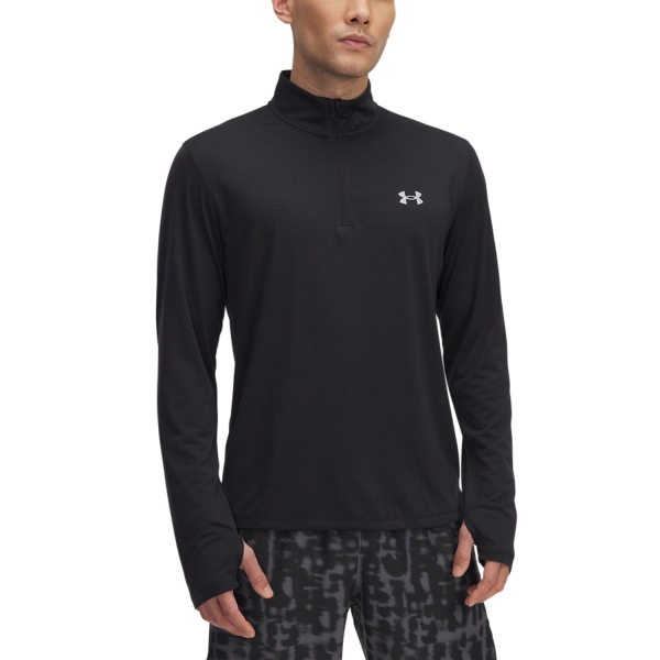 Men's Running Shirt Under Armour Launch Logo Shirt  Black/Reflective 60055420001