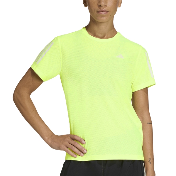 Women's Running T-Shirts adidas Own The Run Logo TShirt  Hi Res Yellow KC2224