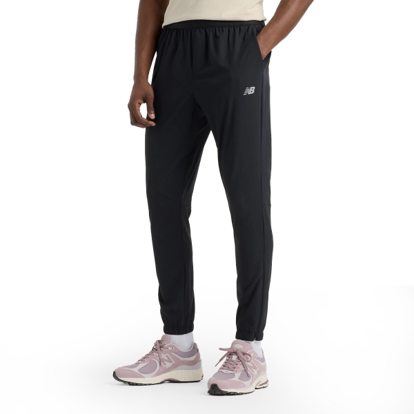 Men's Running Tights and Pants New Balance AC Jogger Pants  Black MP51065BK
