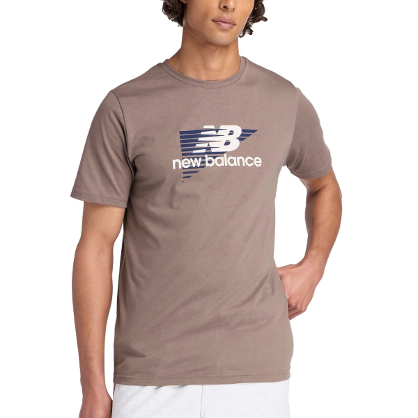 Men's Running T-Shirt New Balance Heathertech Graphic TShirt  Earth Shadow MT53003EAS